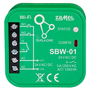 Supla Zamel kabellos intelligent modern automatisch praktisch hervorragend zuverlässig klein vertrauenswürdig hochwertige WiFi-Torsteuerung 1-Kanal bidirektional SBW-01 Zamel, x