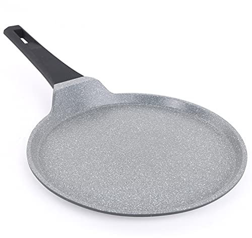 Royalford RF8590 Non-Stick Pan Crepe Tawa, 28Cm, Cast Aluminium, Grey