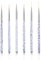 Sibba Lot de 6 Pinceaux à Eyeliner Activés Par L'eau pour Le Maquillage des Yeux à Pointe Fine Biseautée en Plastique Petite Palette de Doublure pour Sourcils Fins (Transparent)