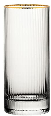 Utopia Hayworth Hiball 350ml Gold Rim - Pack of 6