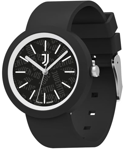 Seven Juventus armbandsur, svart, analog kvartsur, barn och pojkar, sport- och fotbollsklocka, Svart, Taglia Unica, sport-chic