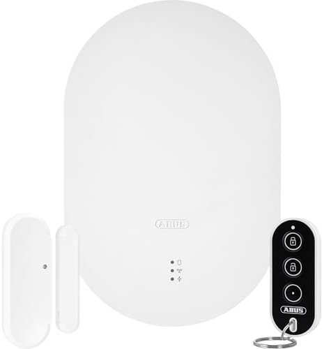 ABUS Funk-Alarmanlage Smartvest Pro - Starter-Set mit Zentrale, Öffnungsmelder, Sirene, Fernbedienung und kostenloser App - Alarmanlage für Haus und Wohnung - Einbruchschutz mit Alarm auf Handy