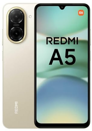 Xiaomi Smartphone Redmi A5, 4+128GO, Double Appareil Photo AI de 32 MP, Batterie Massive de 5200 mAh, Octa-Core, Écran immersif de 6,88 Pouces jusqu'à 120 Hz,Or (Non Adaptateur)