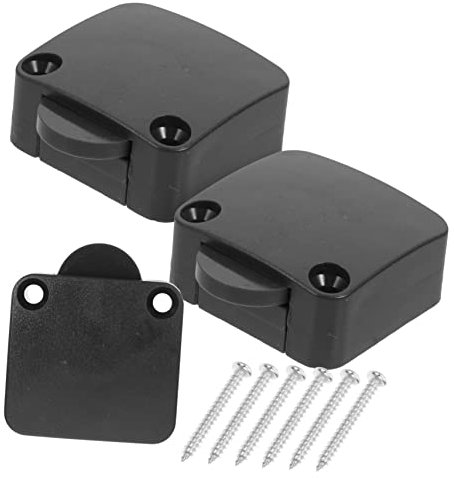 LALAFINA 3 pièces Interrupteur de Lumière de Porte pour Placards Automatique pour Meubles et Armoires avec Vis Fournies Noir Durable et Aux Impacts