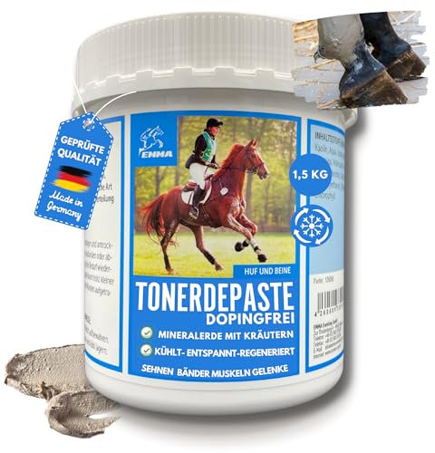 essigsaure Tonerde Pferd ohne Arnika dopingfrei 1,5Kg Tonerdepaste Pferd Kühlend I Heilerde Paste I Kühlpaste Pferd kühlt Muskel Gelenke Sehnen zur Regeneration Entspannung Muskelkater für Pferde