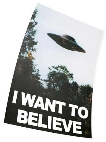 Tainsi I Want to Believe UFO Poster TV Series Kunst Riesen Poster, 42 x 30 cm