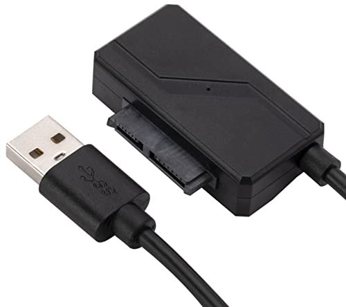 Aelevate 5 External SSD Storage Converter | Optical Drive Adapter Cable With USB Bus Interface | USB2.0 Optical Drive Cable TP-Q008 Transmission Speed Can Be Up To 480Mbps