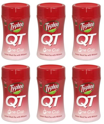 Typhoo QT Instant Tea Drink 125g With Whitener 6 Pack Bundle. Ideal hot or cold.
