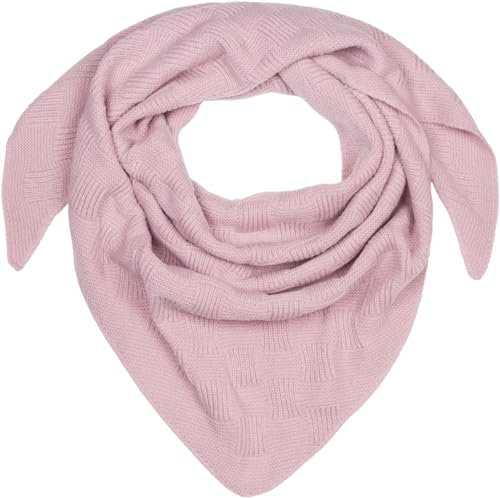 styleBREAKER Sciarpa a triangolo da donna XXL con motivo a scacchiera, maxi sciarpa, sciarpa triangolare, sciarpa invernale calda 01020047, colore:Rosa antico vecchio