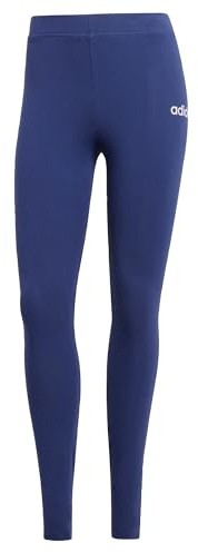 adidas Women's ESSENTIALS LINEAR COTTON LEGGINGS, Dark Blue/White, XXS