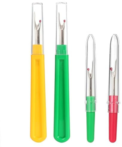 Lurrose 4 Teiliges Nahtauftrenner Set Mit Kunststoffgriff Nähwerkzeug Zum Auftrennen Von Nähten Und Fäden Zufälligen Farben