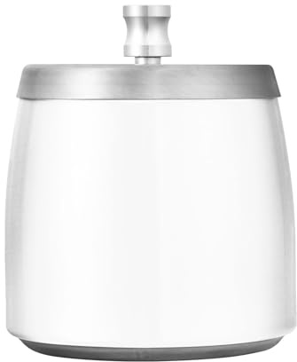 Cenicero blanco para exteriores con tapa para cigarrillos, cenicero para cigarrillos, cenicero de acero inoxidable, sin humo, para mesa, hogar, balcón interior