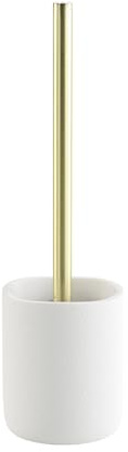 Douceur d'Intérieur, WC-Bürste (Ø 10,2 x 36,5 cm) Aquamarbre Weiß/Gold, Polyresin, einfarbig