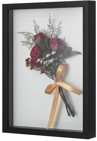 Walasis 3d Bilderrahmen Zum Befüllen 3cm Tiefer Holz Rahmen 30x40 Schwarz