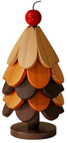 Sottopentola Albero Di Natale | 5 Pezzi Pieghevole In Legno Tappetino Per Tazze,Resistente Al Calore Sottopentola Con Base | Per Caldo Pentola Padella Teiera