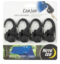 Nite IZE NCJ-01-4R3 CamJam Cord Tightener Karabiner, Kordelspanner, 4er-Pack