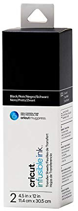 Cricut Infusible Ink Transfer 2 Sheets | 11.4cm x 30.5cm (4.5 x 12) | Black | Ideal for use Mug Press