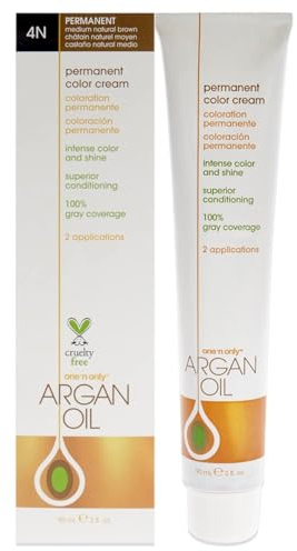 One 'n Only Permanent Hair Color & Dye, 4N Medium Natural Brown, 3 oz