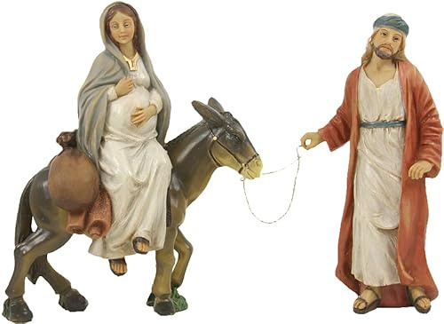 FADEDA 2 x höstsökning/höjd: 20 cm/handmålad/detaljerade krubbfigurer – julbord, dekoration, krubbtillbehör