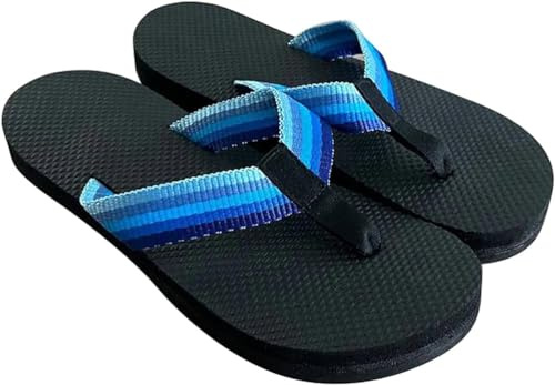 Fransande Tongs à pénis cachées, série décontractée d'été plage freely, sandales confortables antidérapantes parodies, design amusant et innovant, tongs en caoutchouc mousse, bleu, 45 EU