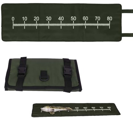 WEDNOK Angeln Abhakmatte 98x30cm Karpfenmatte mit Maßband Fishing Abhakmatte Tragbar Karpfen Angelzubehör für Anfänger Angler Raubfische zum Spinnfischen