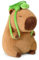 shownicer Plüschtier Capybara Kuscheltier mit Schildkröte Stofftier Kawaii Capybara Plüsch Kissen Spielzeug Wurfkissen Geschenk für Kinder Mädchen 3+ Jahre (Schildkröte, 45cm)