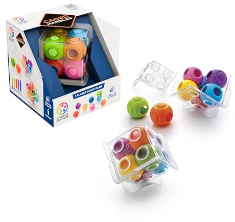 SmartGames Caged Marbles Logic Puzzle Game with 80 Challenges Brain Teaser for Ages 10+