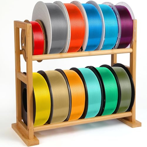 Étagère de rangement pour filament d'imprimante 3D, organisateur de filament d'impression 3D, support de rangement à 2 étages pour bureau, table, maison, bureau, atelier