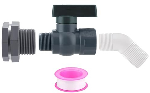 APLudoo Facile da installare, set di beccucci per barili di pioggia, include raccordi in PVC, adatti per convertire fusti in contenitori per acqua, connettore in PVC GHT tubo da giardino