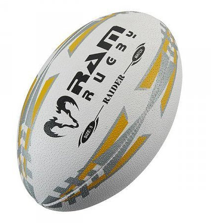 Ram Rugby - Offizieller Wettkampfball - Absolutes Top Rugbyball - Große 5 (Gelb)