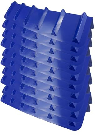 Mytee Products 10 Pack Blue Flatbed Edge Protectors - 8 x 8 x 36 | V Shaped Winch Ratchet Straps Plastic Corner Protector for Flatbed Cargo Load