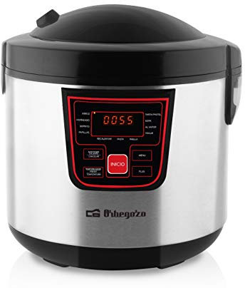 Orbegozo MCP 6000 - Máquina de cocinar programable, 11 programas, pantalla LCD, 5 L de capacidad, temporizador, recetario, 8436044539749