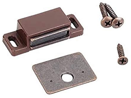 HS Shutter Magnets Magnetic Door Latch Cabinet Latch Brown 12 Pack