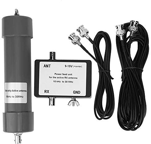 Walfront Antenne Active Mini Whip Numérique pour Communication Radio, Audio et Vidéo, 10 kHz - 30 MHz