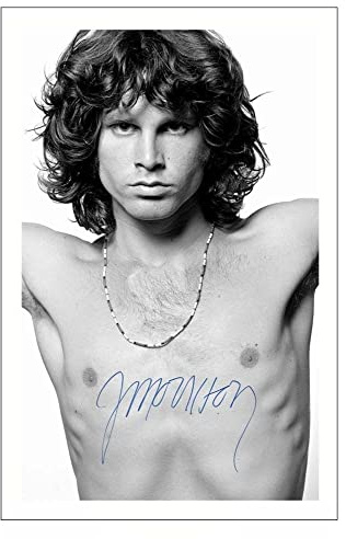 Jim Morrison Signed 12x8 Inch Photo Print Pre Printed Signature The Doors Autograph Gift Art Work, Wall Art