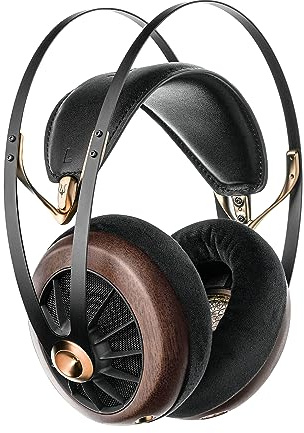 MEZE AUDIO 109 PRO | Wired Over-The-Ear Walnut Wood Audiophile Open-Back Headphones | 50mm Dynamic Drivers | Low Impedance 40 Ohms | Cables and Carrying Pouch Included | 2-Year Warranty