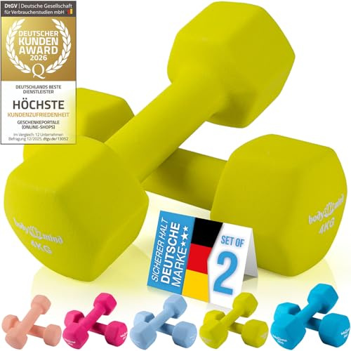Body & Mind® Hantlar Set med 2 hantlar Hantlar; Effektiv styrketräning med olika vikter; Fitnessträning hemma