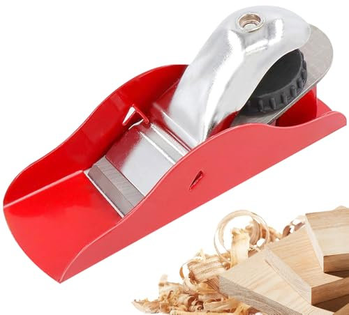 HIULLEN Raboteuse en bois pour portes, 16 x 4,5 cm, rabot manuel pour bois, petit rabot en bois, plan de bloc réglable pour couper, planifier le bois, sculpter, arrondir les bords, loisirs créatifs en