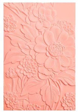 OTCRAFT Prägeschablone aus Kunststoff mit 3D-Blumen-Motiv, Pfingstrose für Bastelarbeiten, Scrapbooking und Kartenbasteln