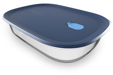 Tupperware Voila Glass XL Rectangular Food Storage – Airtight Baking Dish, 3.2 qt / 3 L