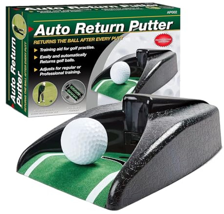 Machine à putter avec retour de balle, réponse rapide et réglable, machine de golf automatique, pour débutants, famille, amateurs de golf, hommes, femmes, jardin, intérieur et extérieur