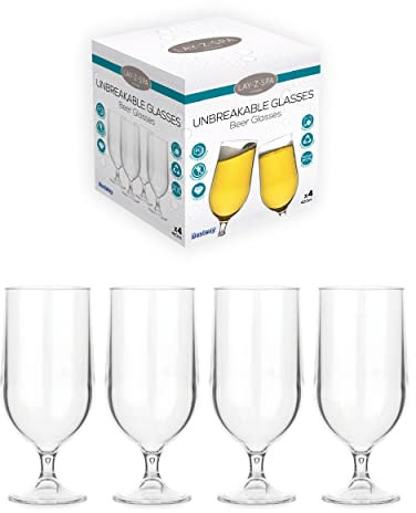 Lay-Z-Spa Reusable Plastic Poly Carbonate Beer Glasses for Hot Tub
