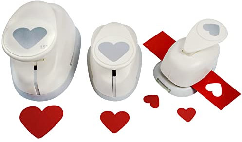 Motivstanzer Set Herz, 3 Stk.