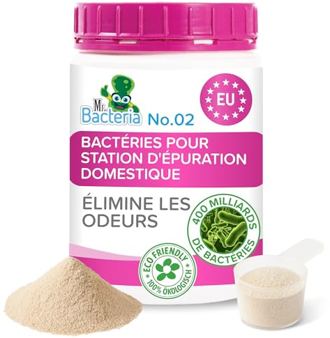 Mr. Bacteria No. 2. Activador para su PTAR DOMÉSTICA - Planta de Tratamiento de Aguas RESIDUALES domésticas sin olores ni formación de espuma 500 g (1)