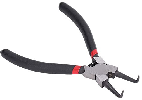 LIZEALUCKY Pince à circlips Pince à circlips Interne/Externe Robuste avec mâchoire Droite/courbée pour Anneau Retirer Pince de retenue avec 6 Pouces