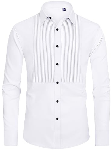 J.VER Camiseta de Manga Larga para Hombre, Cuello de Mandarina, con Bolsillos, Color Liso