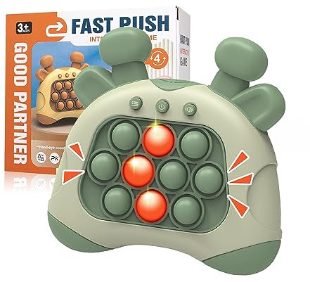 Pop Spiel Zappelspielzeug,Blasen-Stress-Pop Light Up Spiel, Handheld Fast Speed Pushing Spiel, Autismus Sensorik Spielzeug,für 3-12 Jahre alt Weihnachten Geburtstag Geschenke
