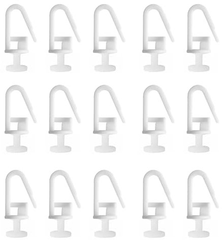 MaikcQ 100 Stück Gardinengleiter,Gardinenhaken für Schienen, Gardinengleiter mit Flachkopf 10mm, Faltengleiter für Gardinenschienen