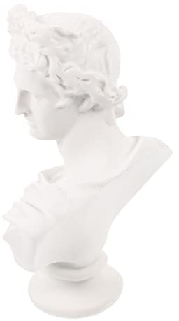 HOLIDYOYO Ornament Griechische Skulptur Mythologie Gott Skulptur Griechische Büstenstatue Griechischen Mythologie Griechische Statue David Büste Göttin Antikes Rom Mann Harz Wohnkultur