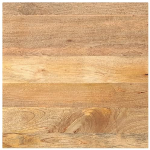 vidaXL Tischplatte, Holzplatte für Esstisch Couchtisch, Massivholzplatte Rustikales Design, Ersatztischplatte, 90x90x3,8cm Quadratisch Massivholz Mango